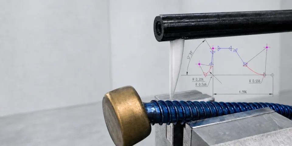 Contour measurement on a clamped part