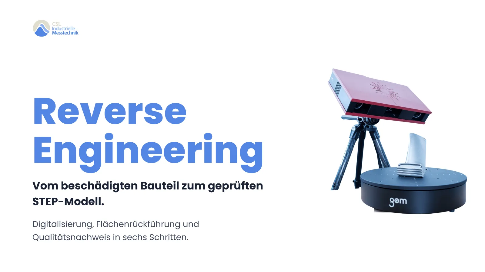 Still from the process animation: 3D scan of the turbine blade