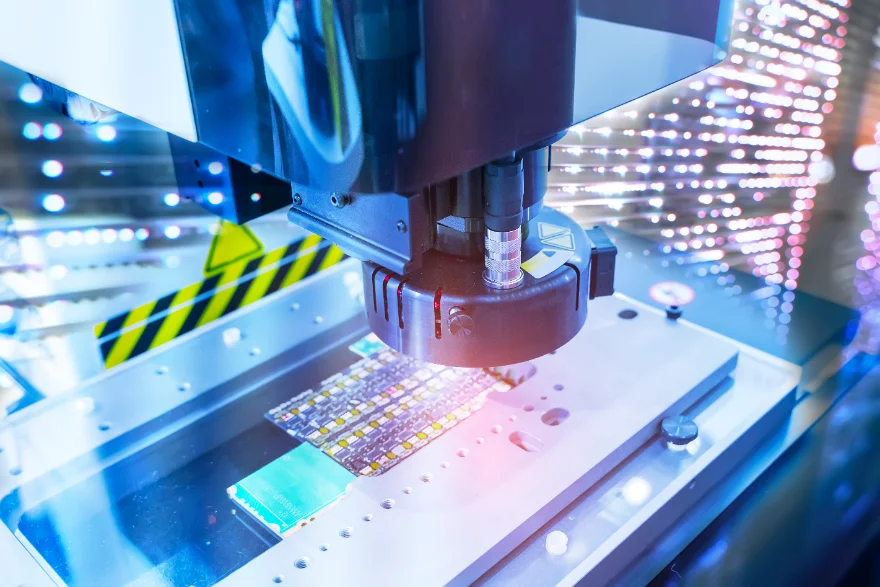 Optical measurement: sensor above the part