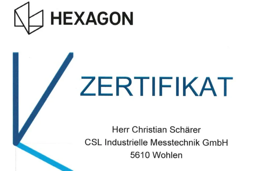 Hexagon-Zertifikat PC-DMIS-Kurs